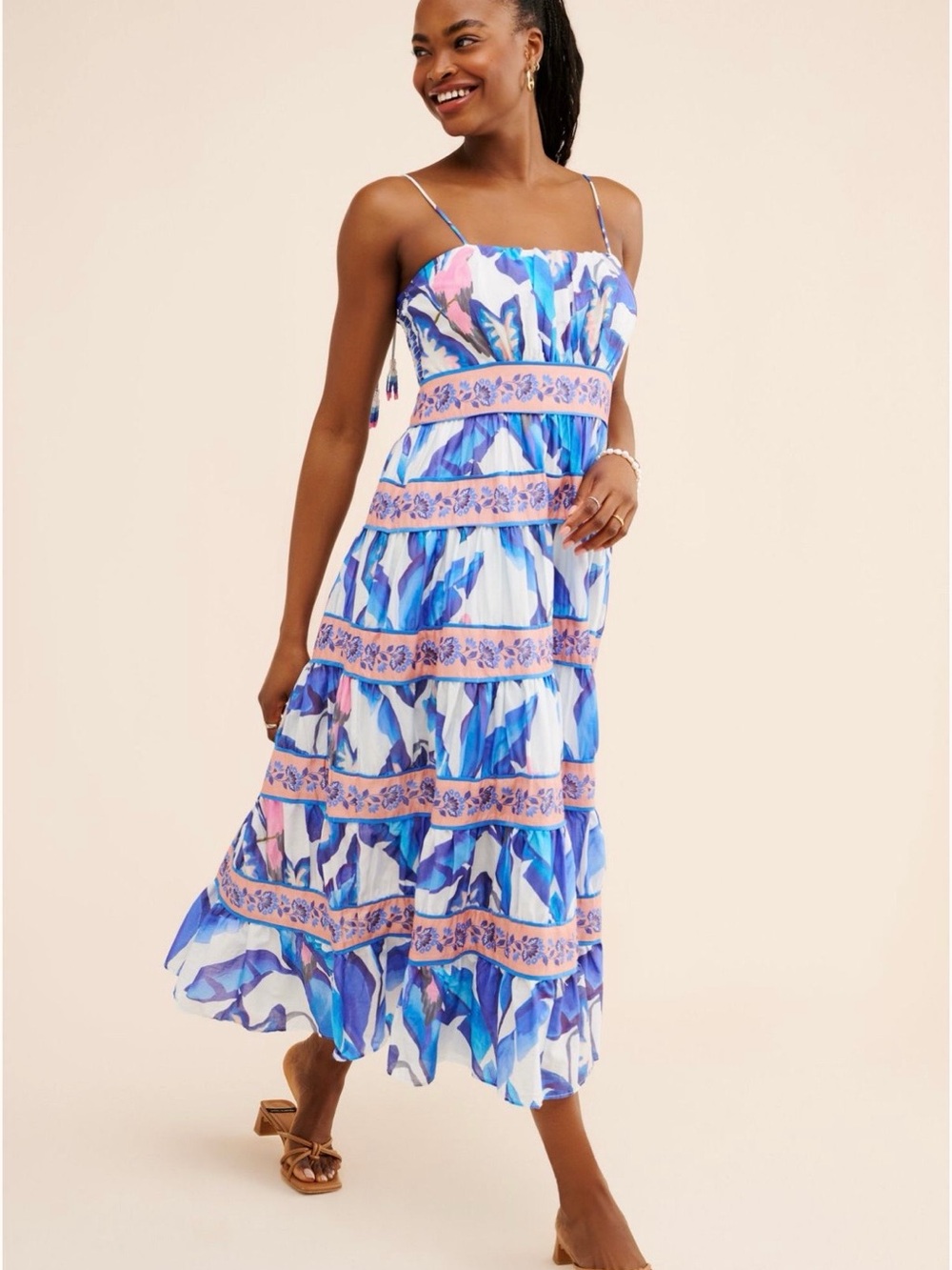 FARM Rio Foliage Midi Dress